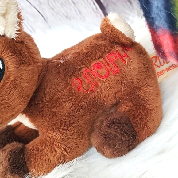 Christmas Rudolph the Red Nosed Sings Reindeer Stocking Stuffer Stuffed Animal - Picture 5 of 15